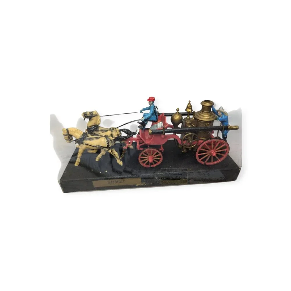 Vintage Steamer Plastic Pre-Made Model with Original Display Cover and Base
